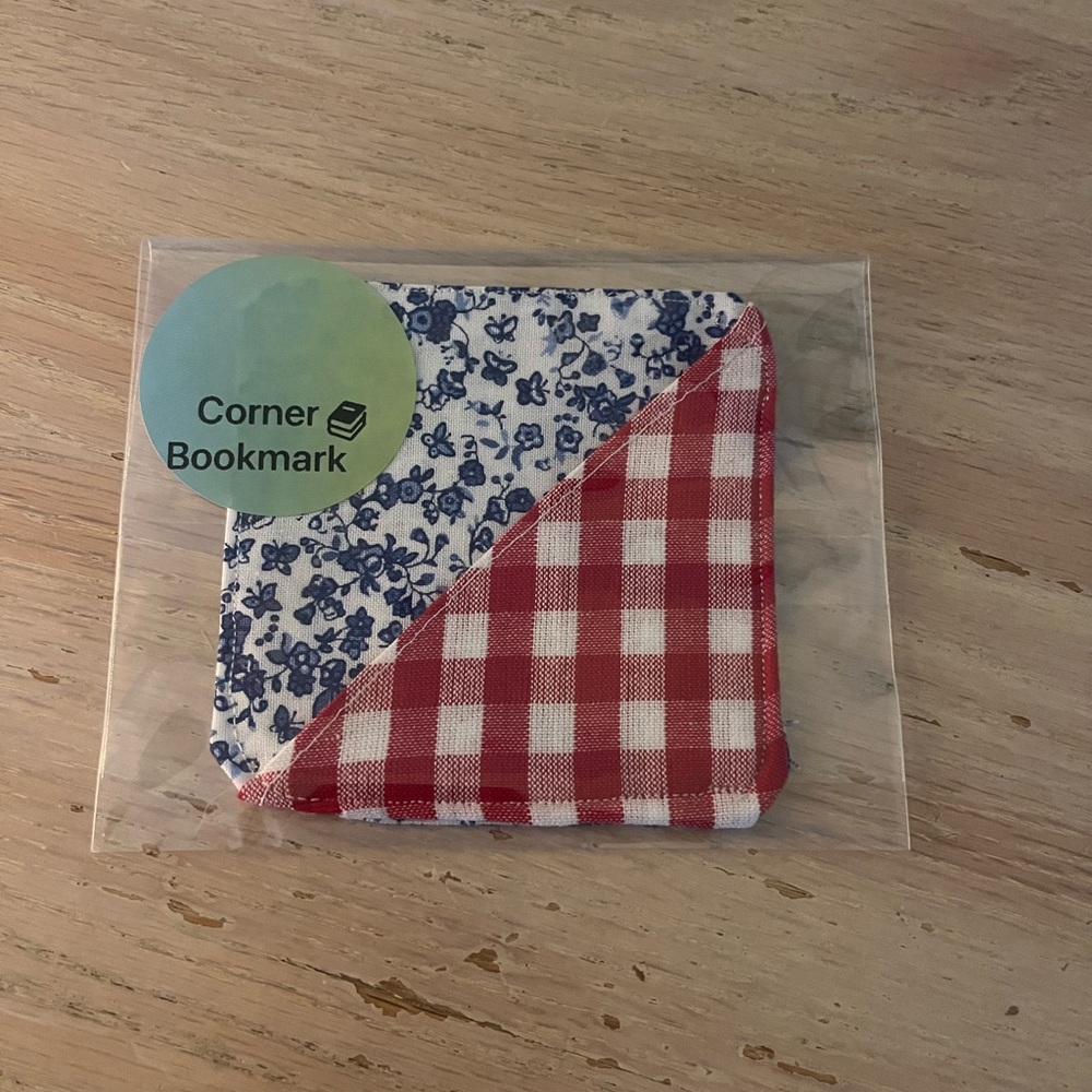 Red and Blue Corner Bookmark